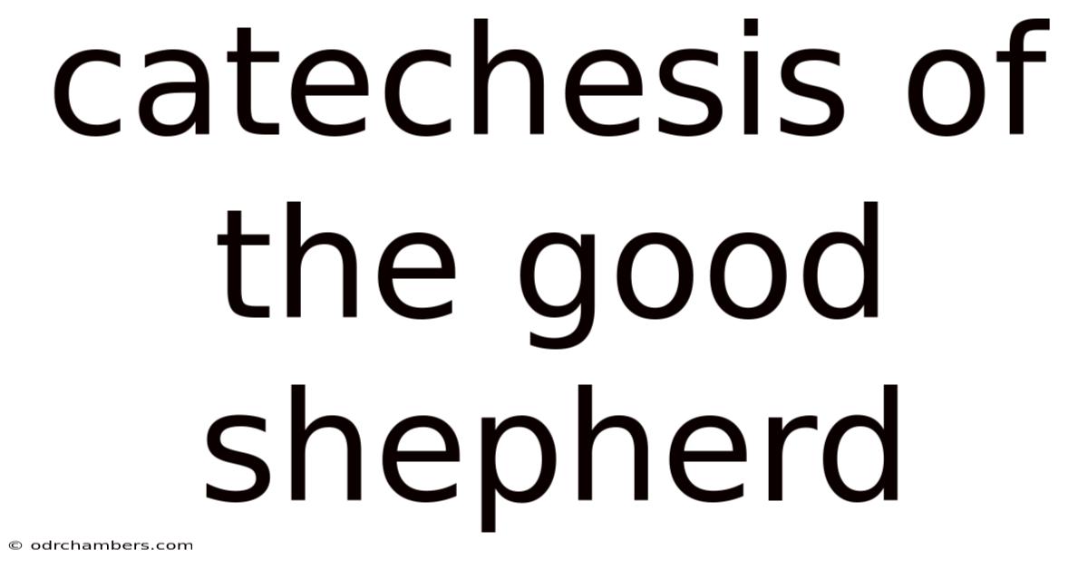 Catechesis Of The Good Shepherd