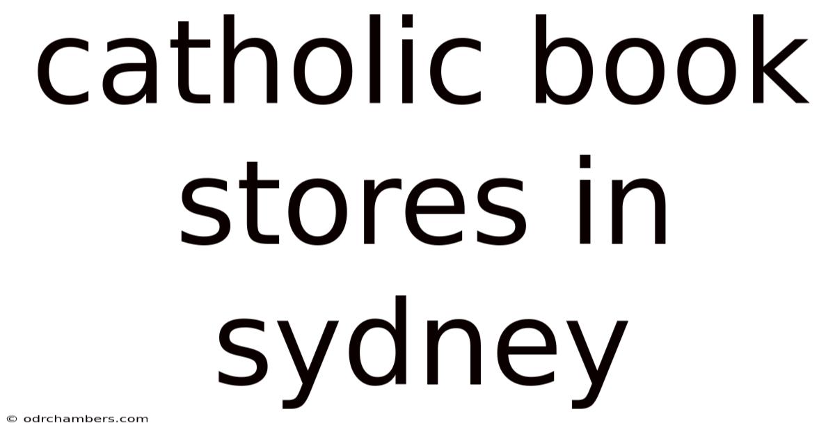 Catholic Book Stores In Sydney