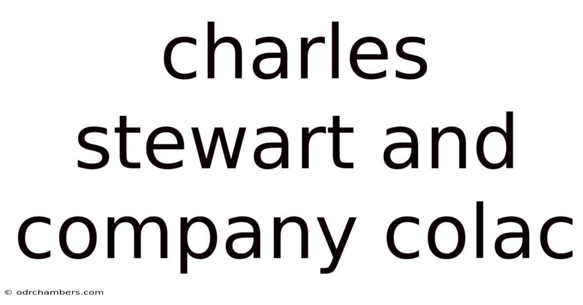 Charles Stewart And Company Colac