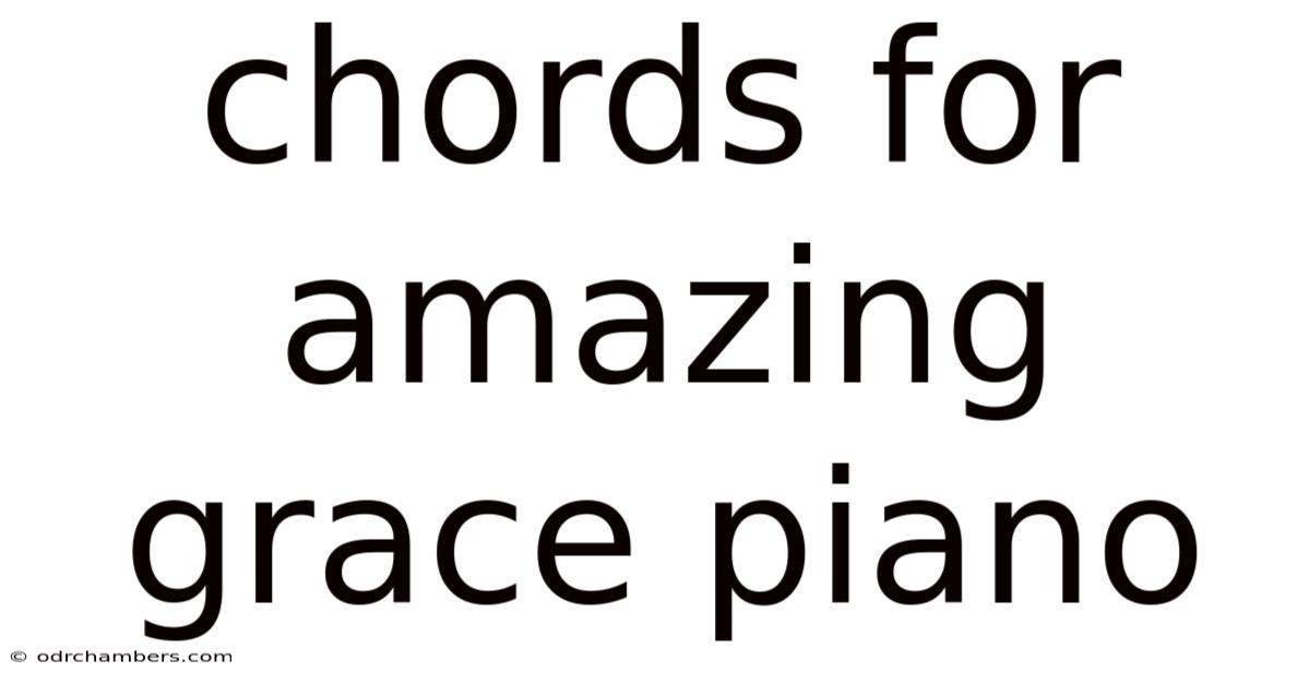 Chords For Amazing Grace Piano