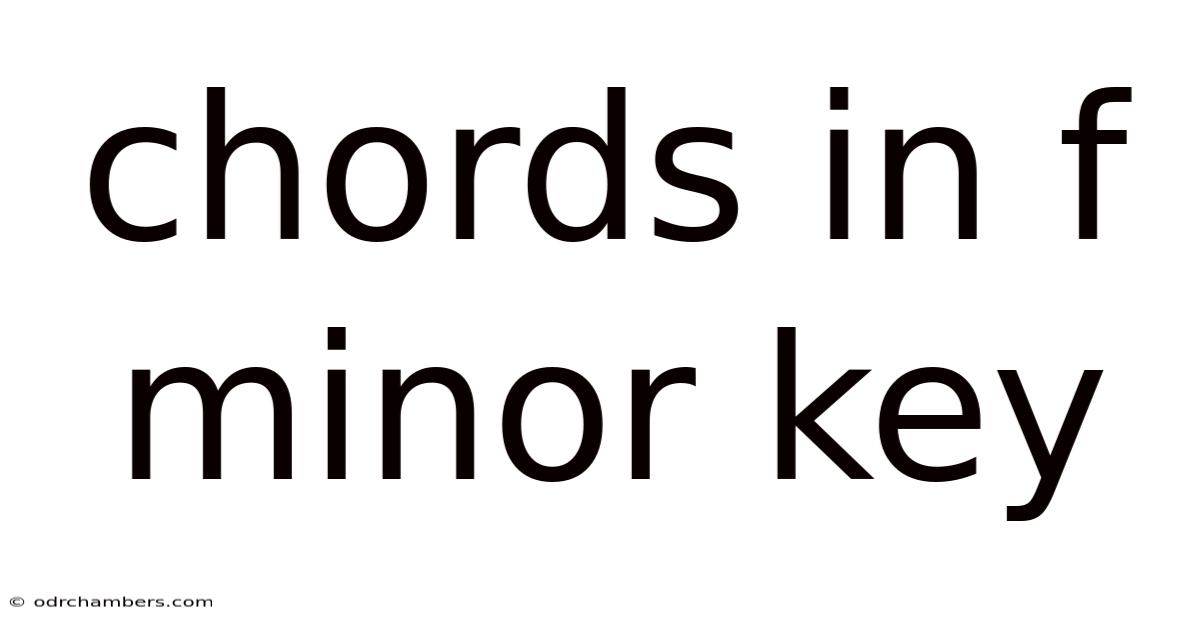 Chords In F Minor Key