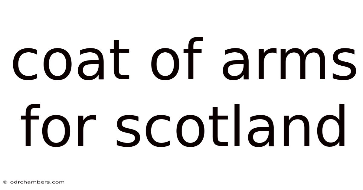 Coat Of Arms For Scotland