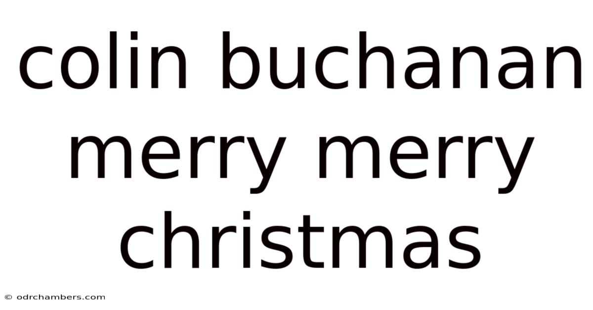 Colin Buchanan Merry Merry Christmas