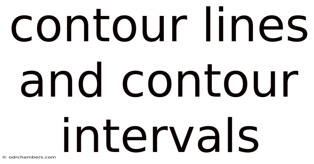 Contour Lines And Contour Intervals