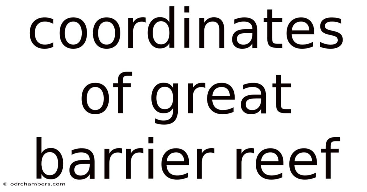 Coordinates Of Great Barrier Reef
