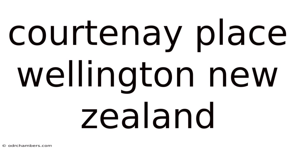 Courtenay Place Wellington New Zealand