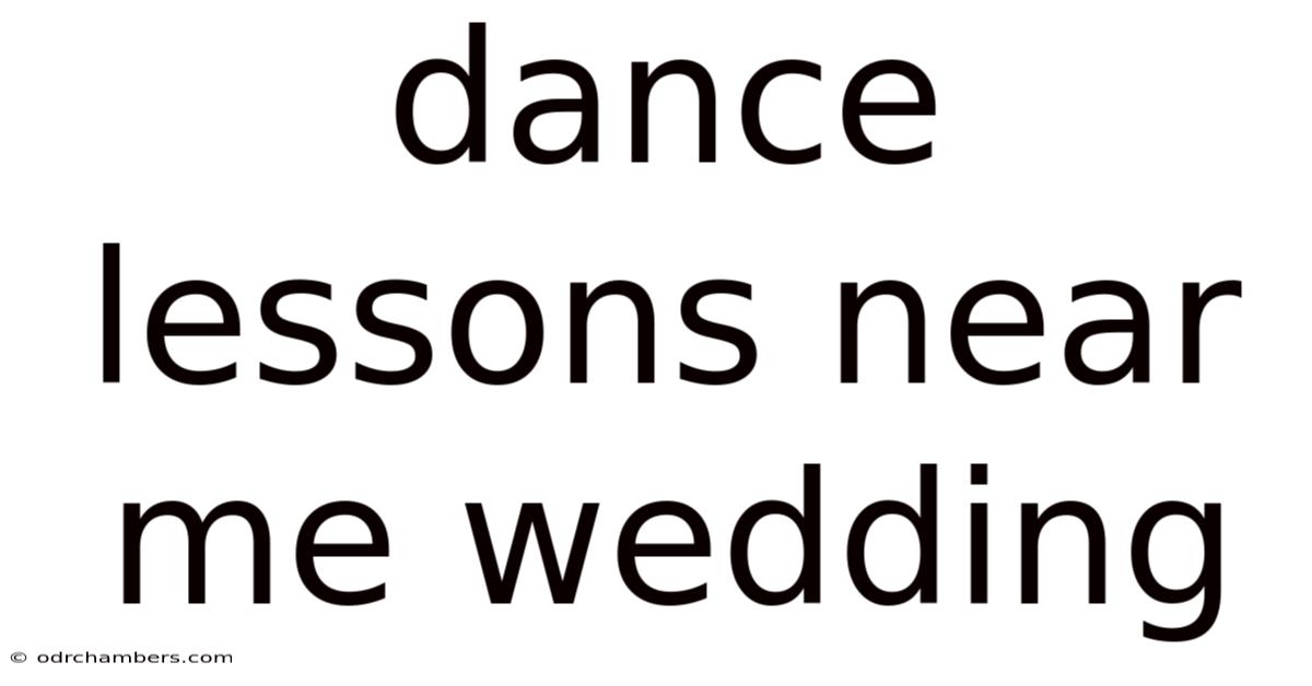 Dance Lessons Near Me Wedding