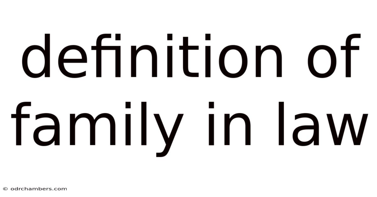 Definition Of Family In Law