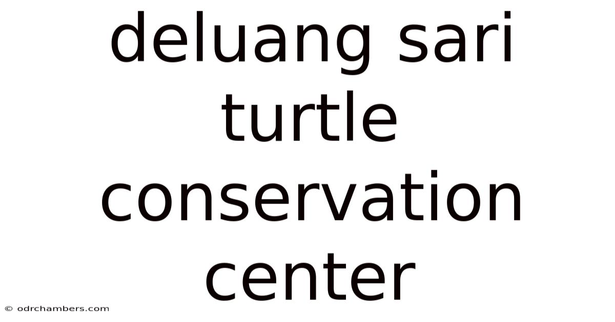 Deluang Sari Turtle Conservation Center