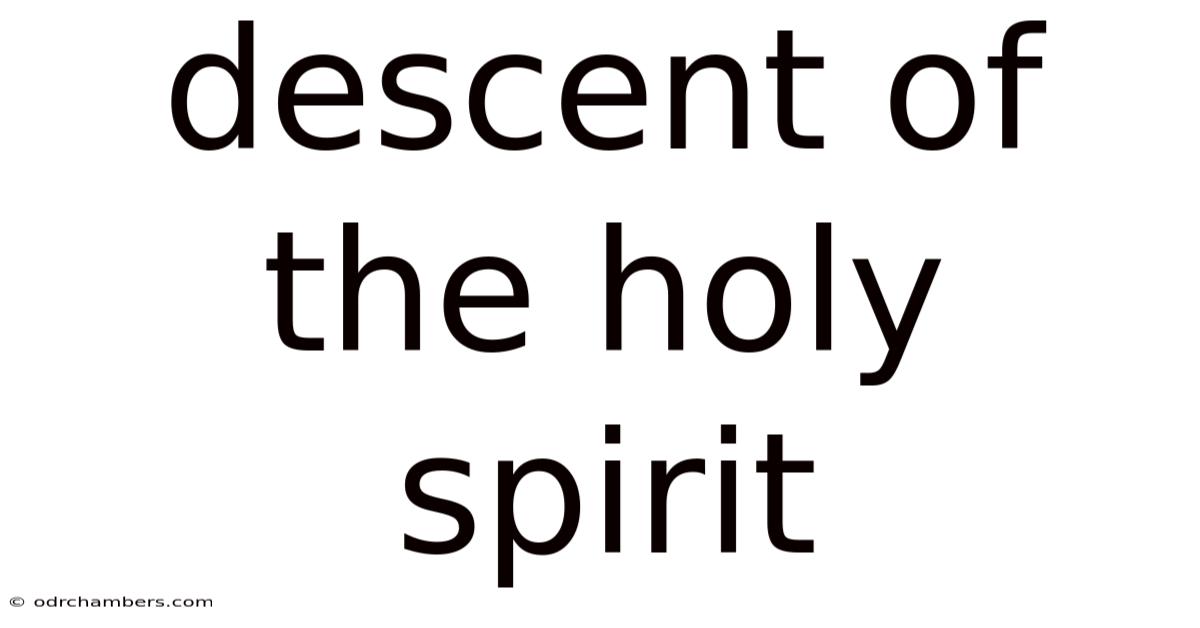 Descent Of The Holy Spirit