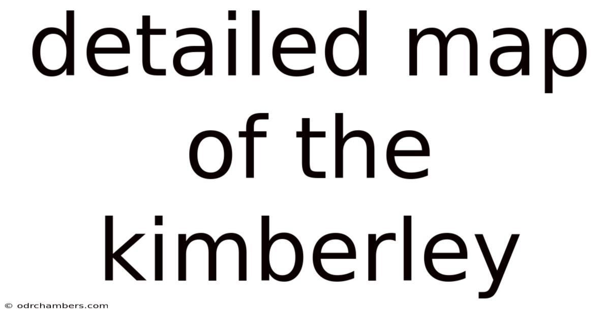 Detailed Map Of The Kimberley