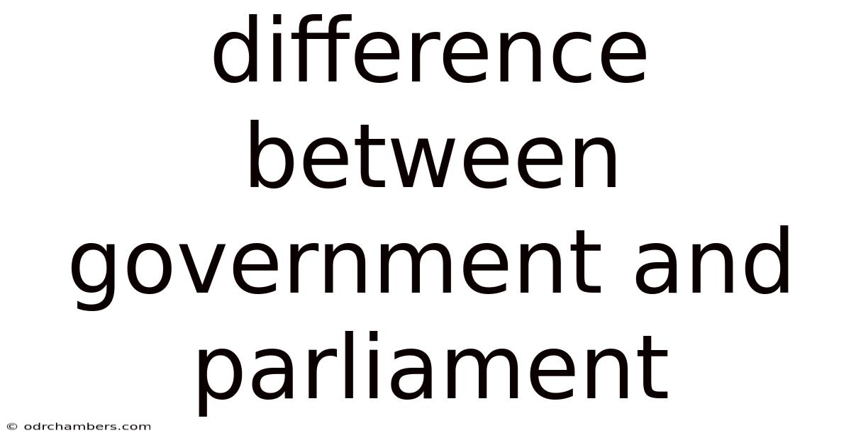 Difference Between Government And Parliament