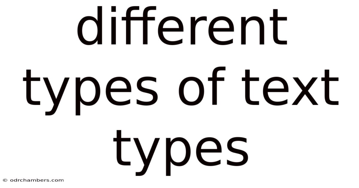 Different Types Of Text Types