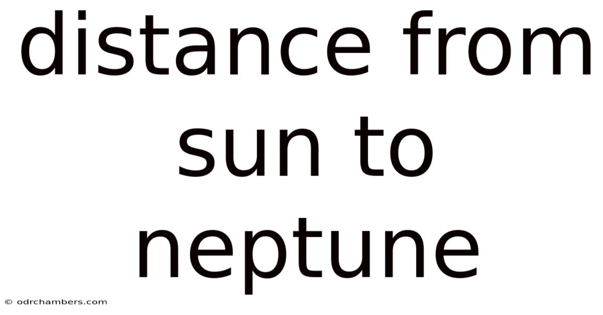 Distance From Sun To Neptune