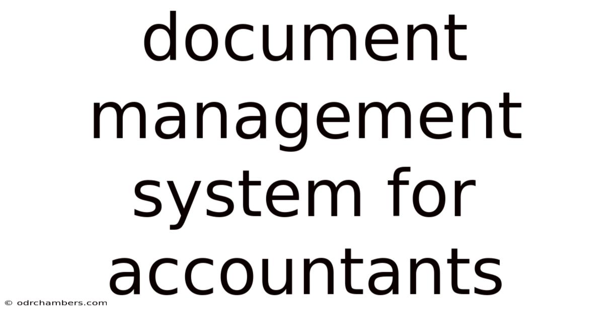 Document Management System For Accountants