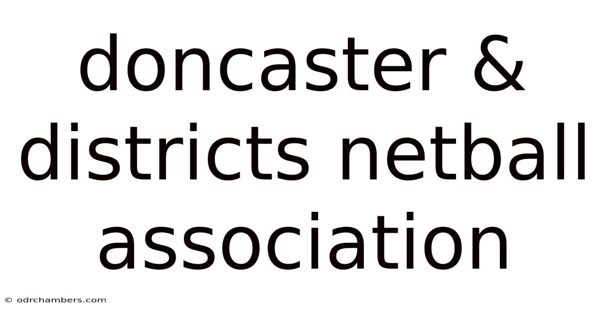 Doncaster & Districts Netball Association