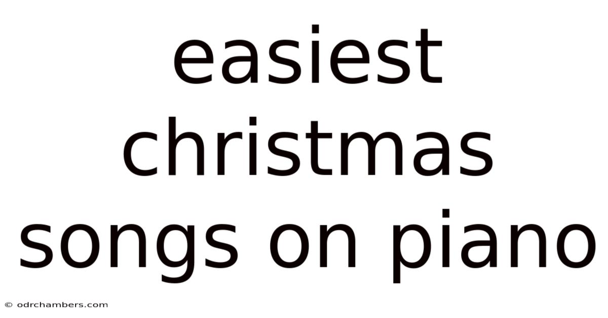 Easiest Christmas Songs On Piano