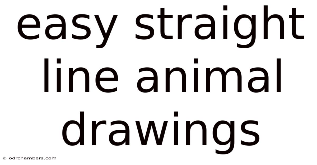 Easy Straight Line Animal Drawings