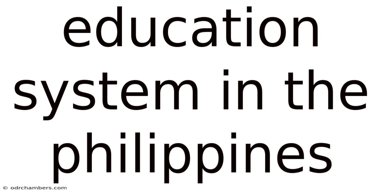 Education System In The Philippines