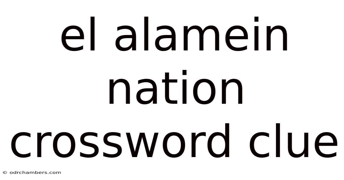 El Alamein Nation Crossword Clue