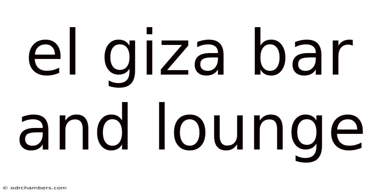 El Giza Bar And Lounge
