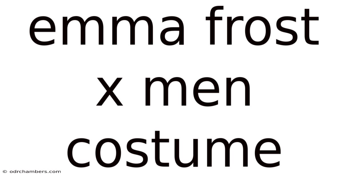 Emma Frost X Men Costume