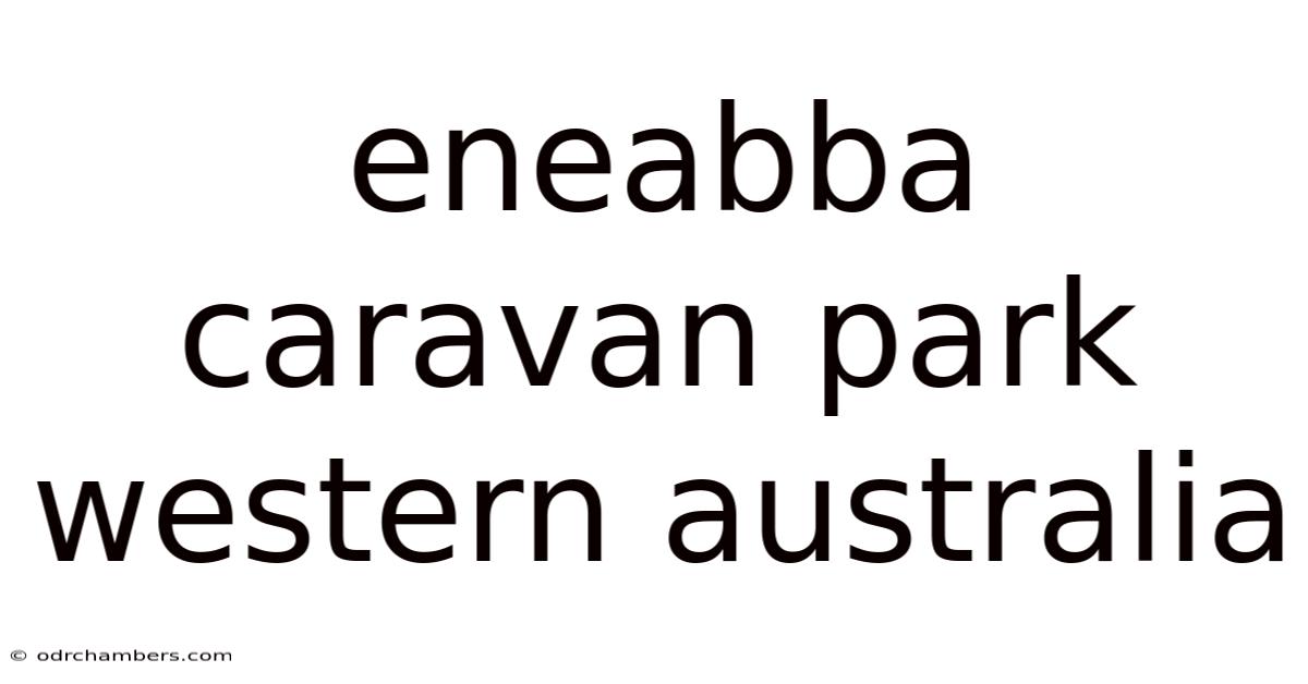 Eneabba Caravan Park Western Australia