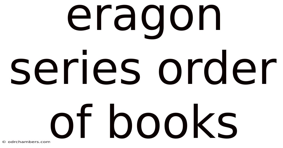 Eragon Series Order Of Books