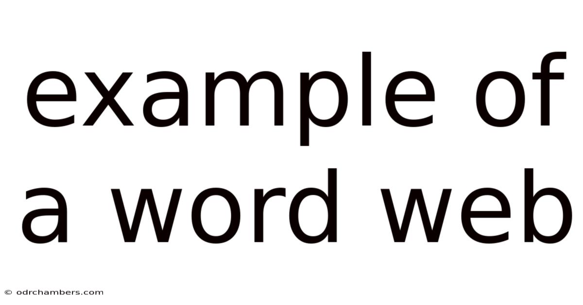 Example Of A Word Web