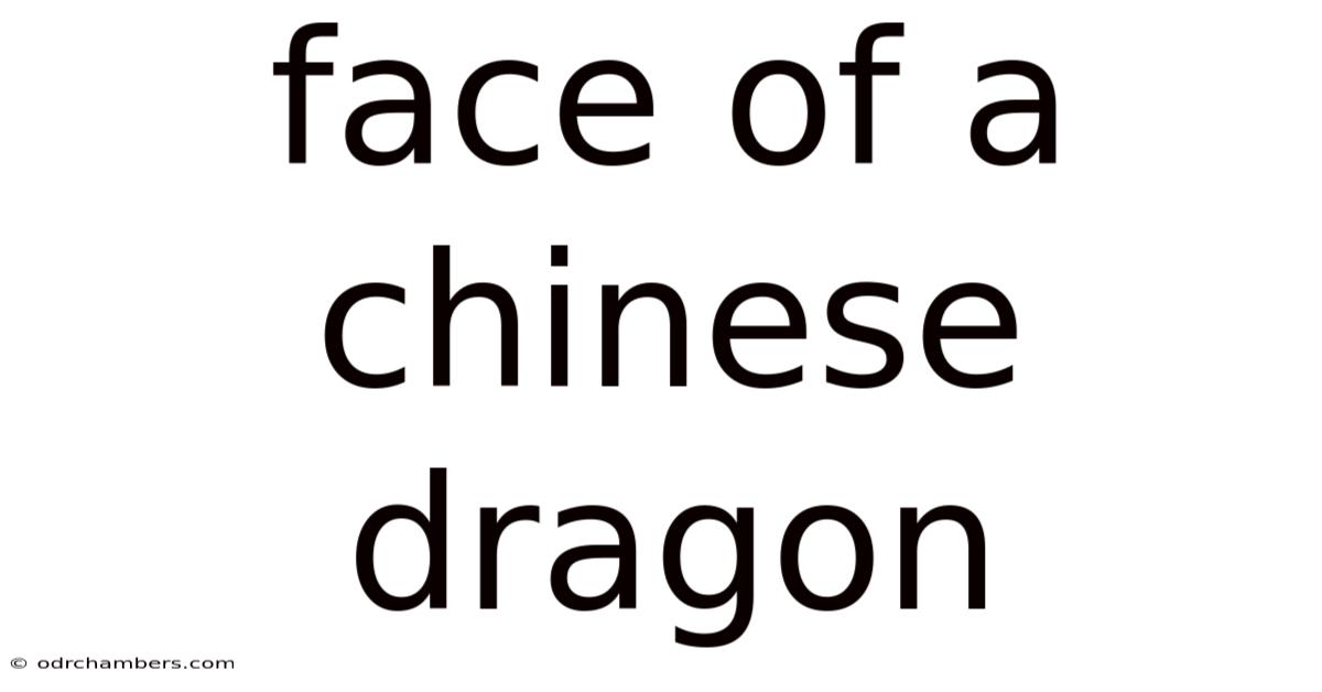 Face Of A Chinese Dragon