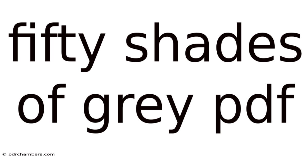 Fifty Shades Of Grey Pdf