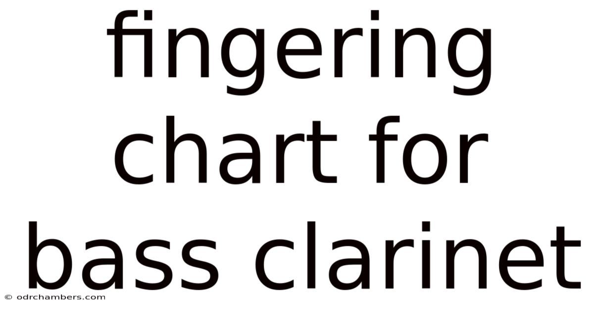 Fingering Chart For Bass Clarinet