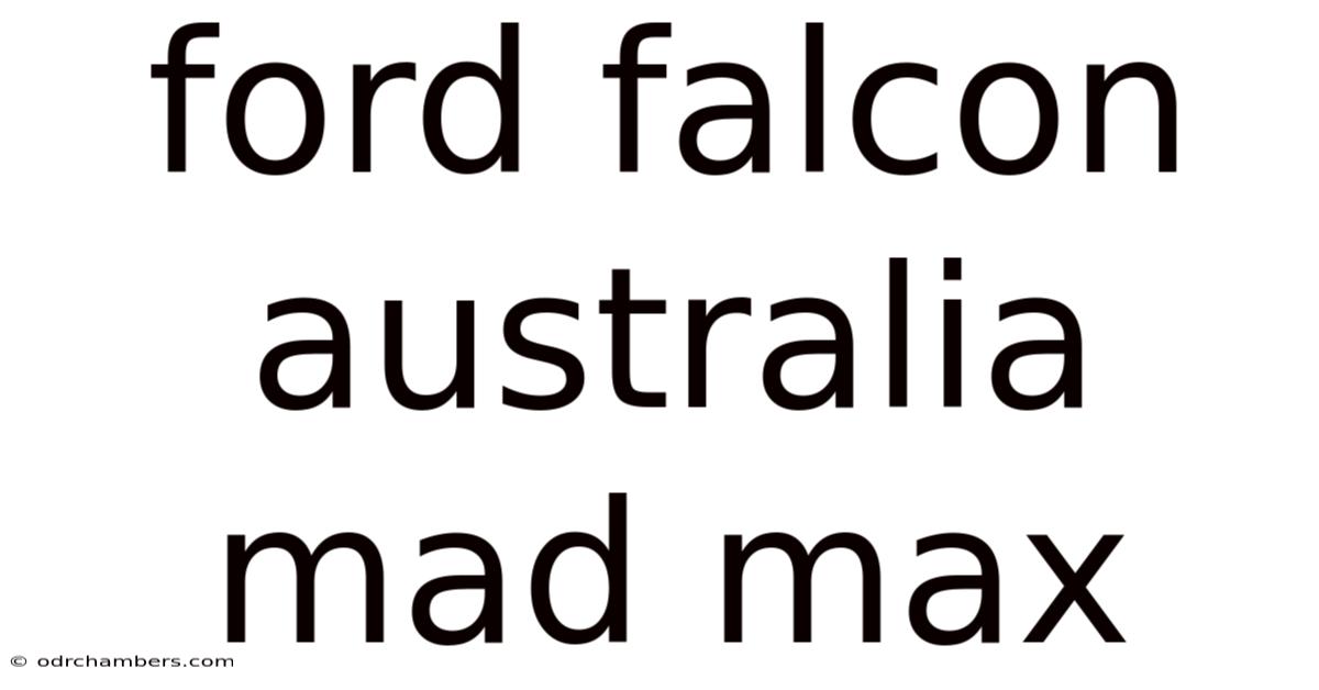 Ford Falcon Australia Mad Max