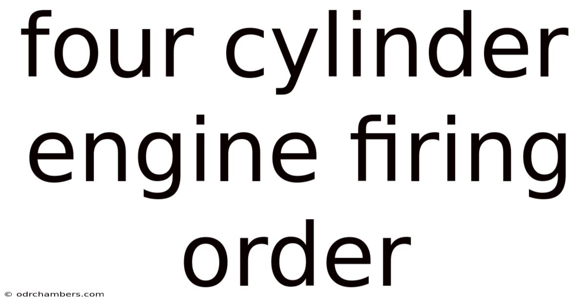 Four Cylinder Engine Firing Order