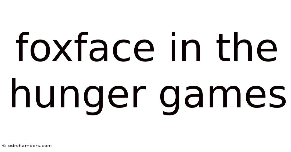Foxface In The Hunger Games