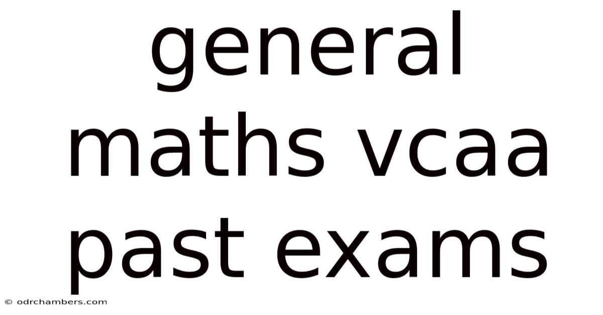 General Maths Vcaa Past Exams