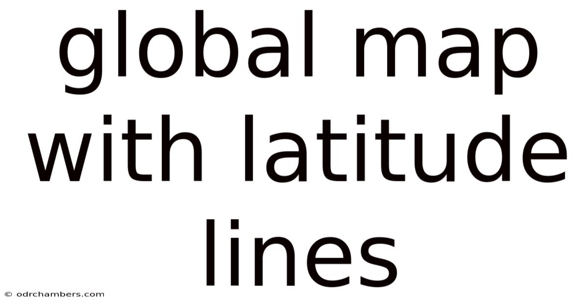Global Map With Latitude Lines