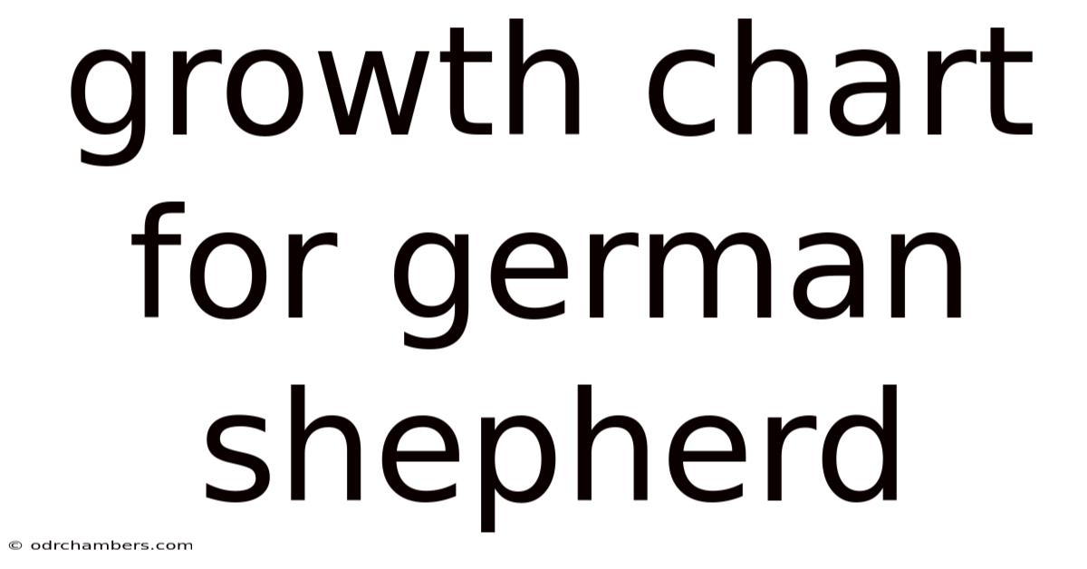 Growth Chart For German Shepherd