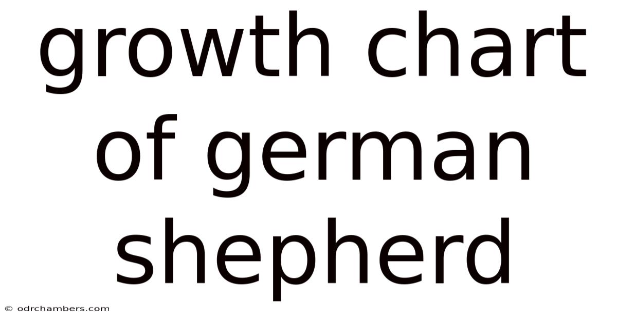 Growth Chart Of German Shepherd