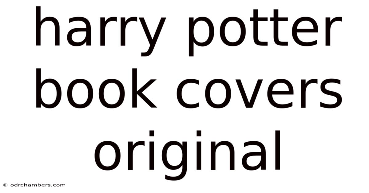 Harry Potter Book Covers Original
