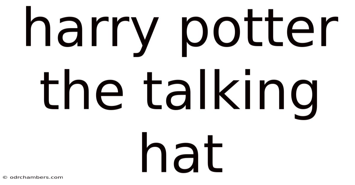 Harry Potter The Talking Hat
