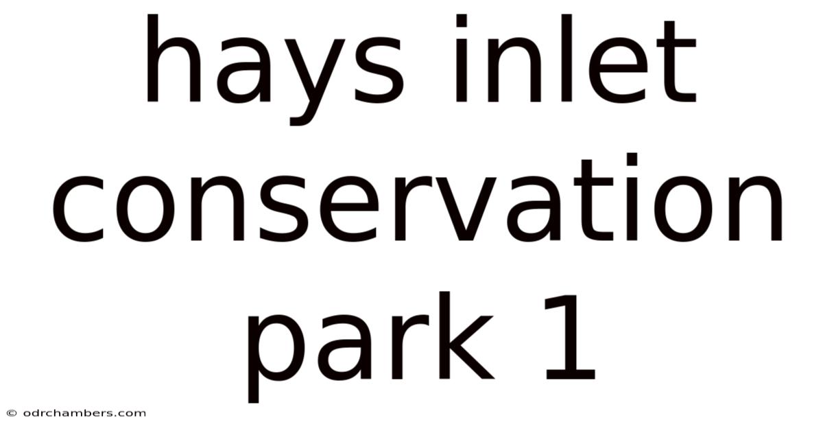 Hays Inlet Conservation Park 1