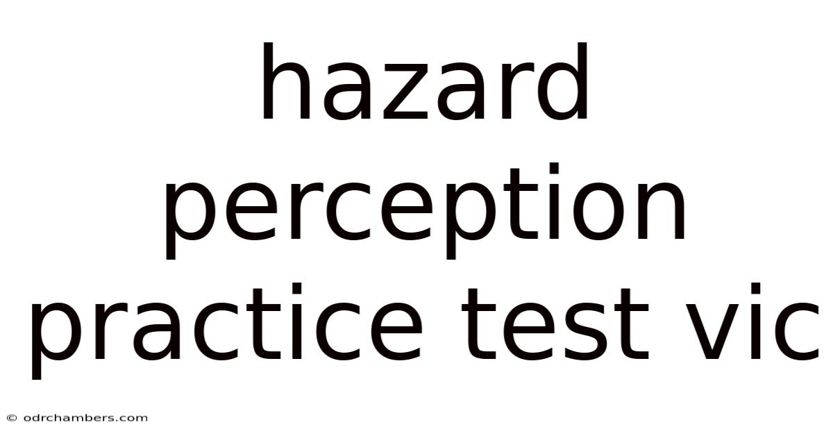 Hazard Perception Practice Test Vic