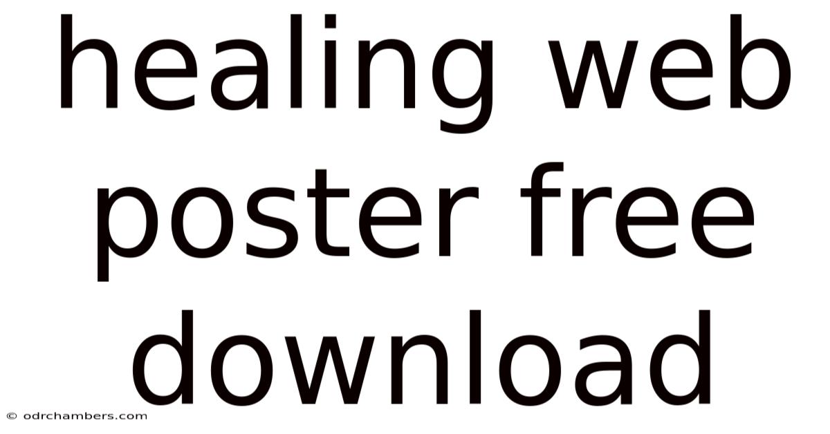Healing Web Poster Free Download