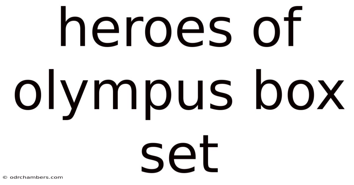 Heroes Of Olympus Box Set