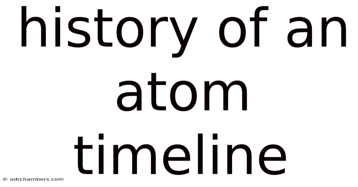 History Of An Atom Timeline