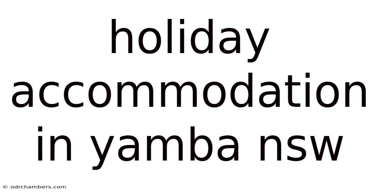 Holiday Accommodation In Yamba Nsw