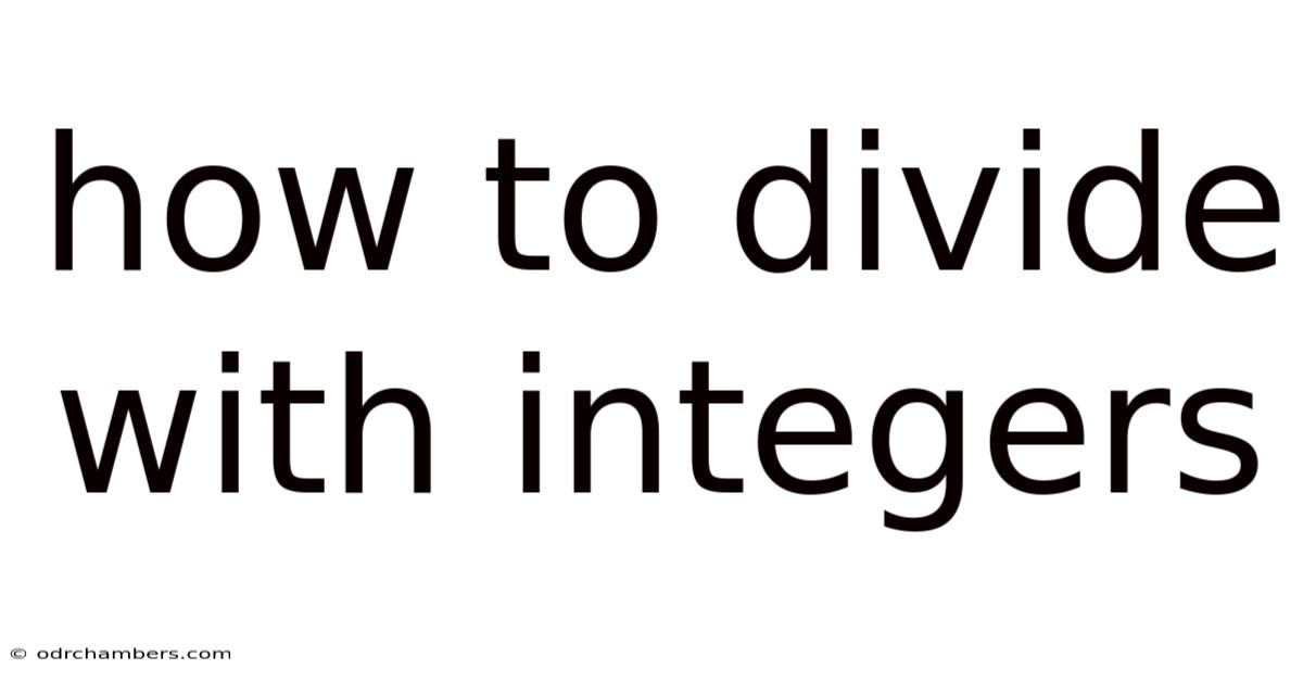 How To Divide With Integers