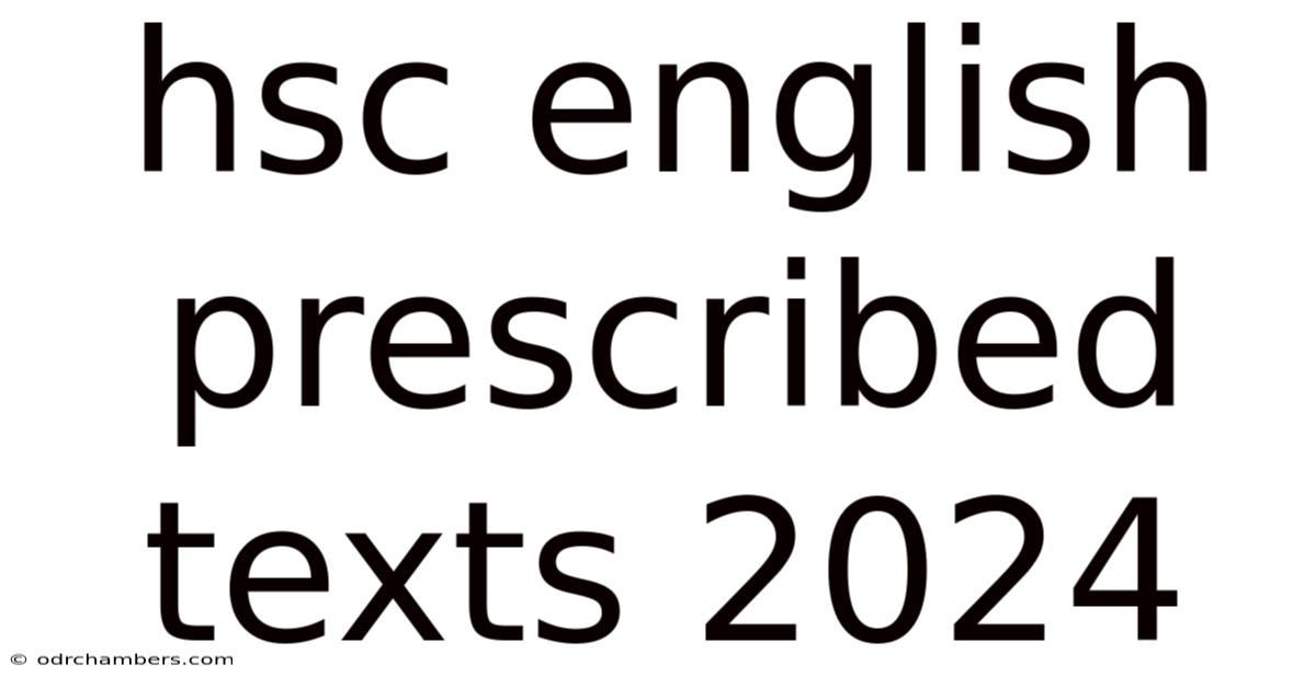 Hsc English Prescribed Texts 2024