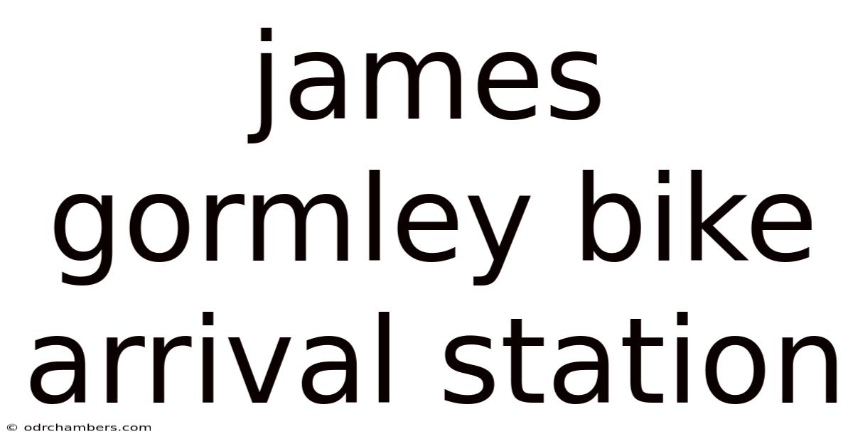 James Gormley Bike Arrival Station